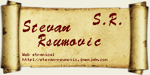 Stevan Ršumović vizit kartica